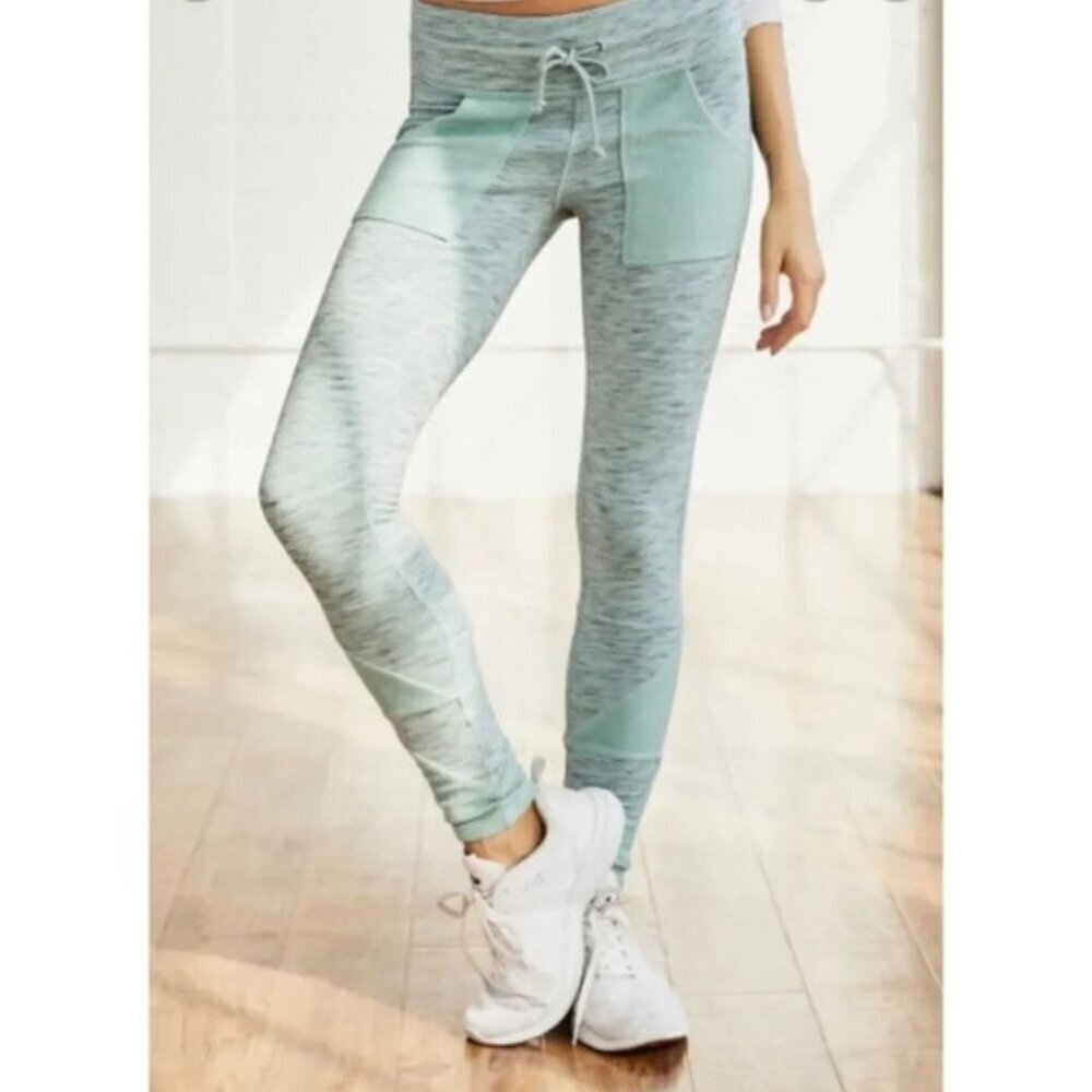 Free People FP Movement Green Kyoto High Rise Ankle Leggings Small 41211